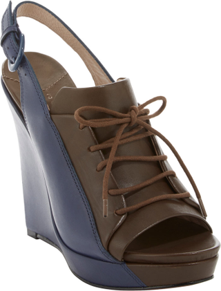 Derek Lam Platform Wedge Sandals, $69.50 (were $375) All shoes at Barney’s Warehouse are 40-50% off the sale price. And these come in burgundy, too.